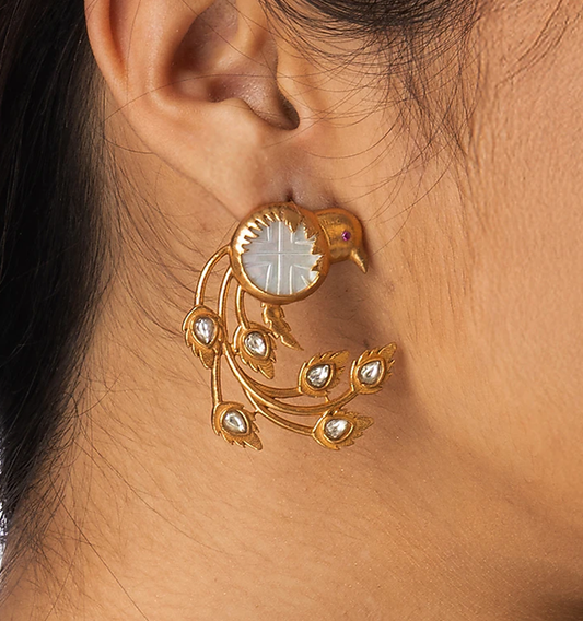 Pearl & Gold Drop Earrings