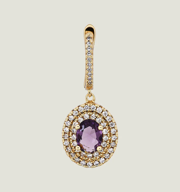 Gem Stone Drop Earing
