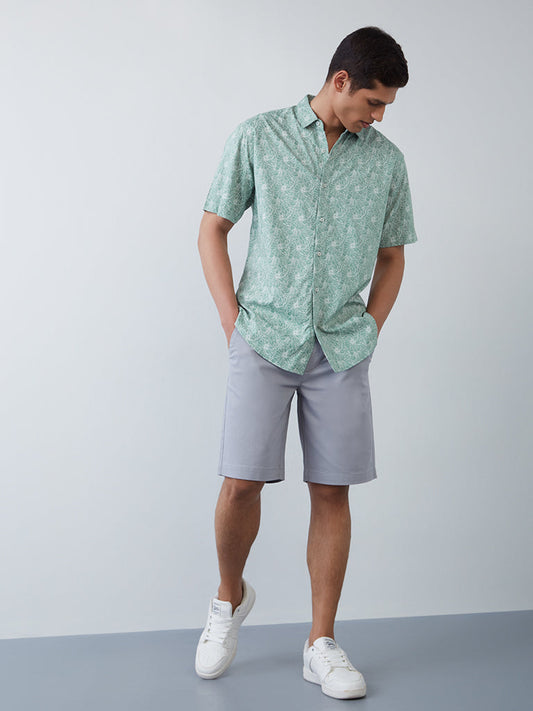 Ascot Sage Abstract-Printed Relaxed-Fit Shirt